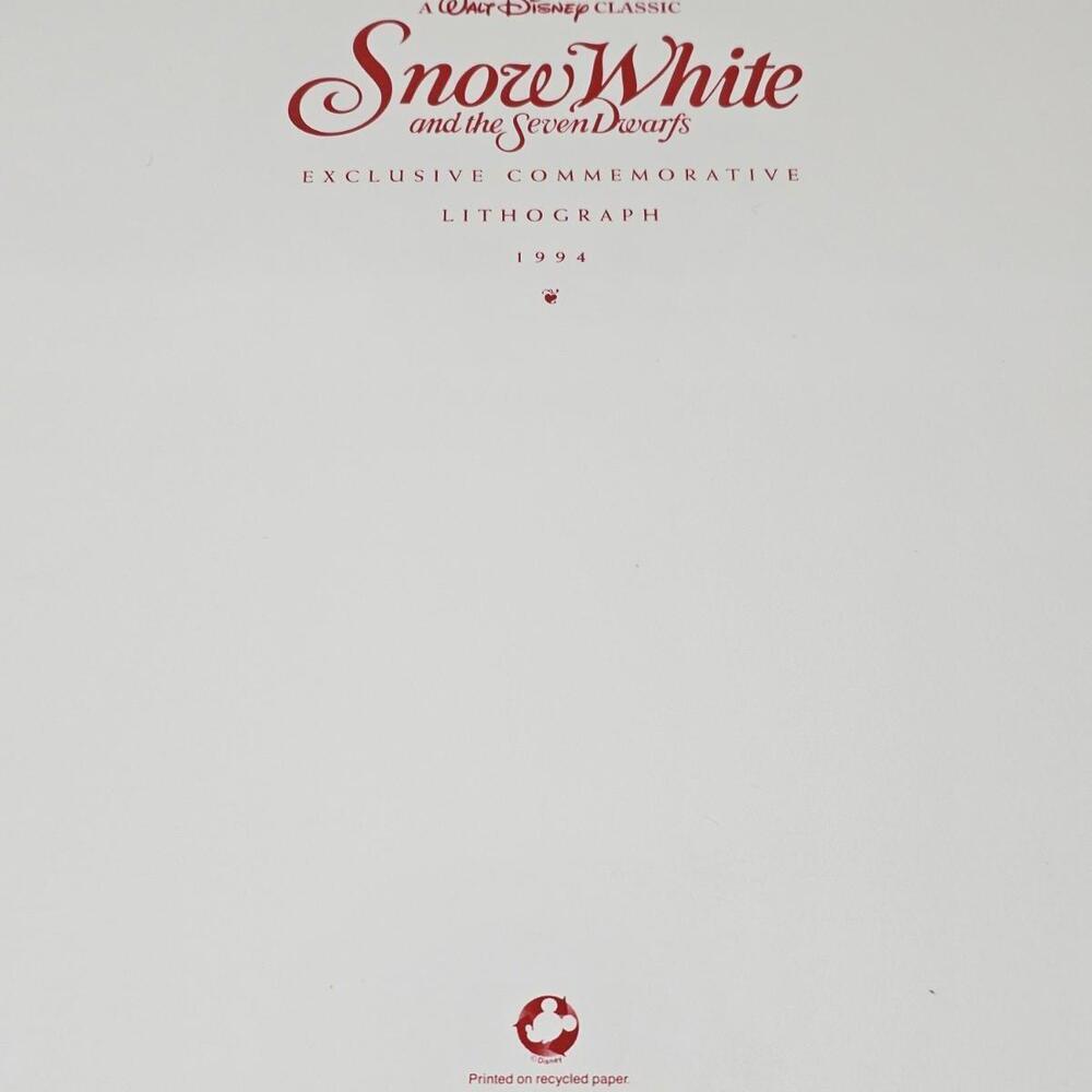 Vintage Snow White and the Seven Dwarfs - 1994 Lithograph Print - Walt Disney - Picture 6 of 9